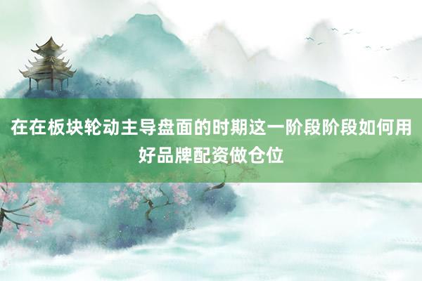 在在板块轮动主导盘面的时期这一阶段阶段如何用好品牌配资做仓位