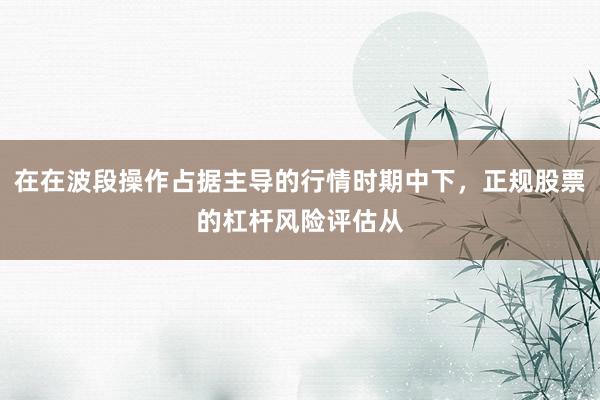 在在波段操作占据主导的行情时期中下，正规股票的杠杆风险评估从