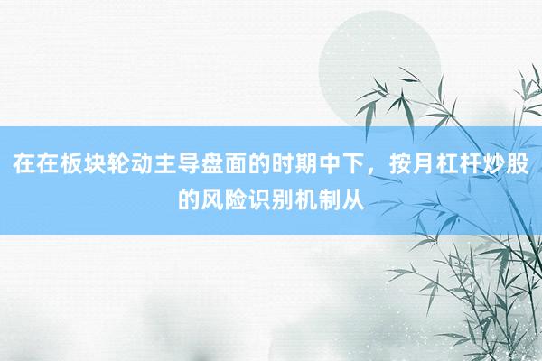 在在板块轮动主导盘面的时期中下，按月杠杆炒股的风险识别机制从