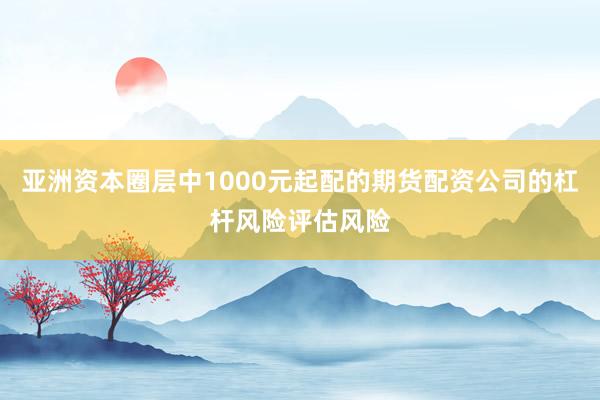 亚洲资本圈层中1000元起配的期货配资公司的杠杆风险评估风险