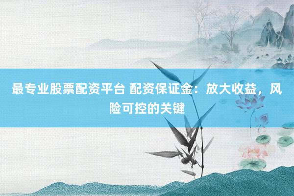 最专业股票配资平台 配资保证金：放大收益，风险可控的关键
